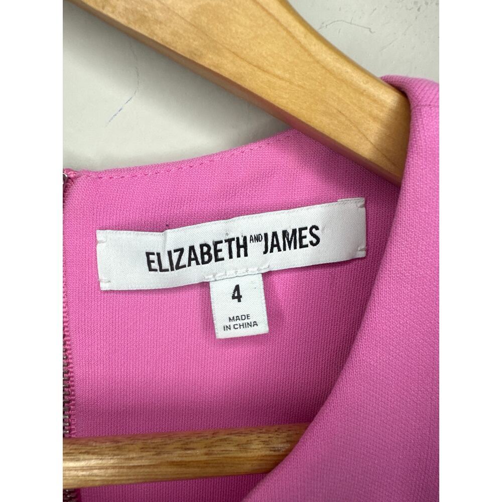 Elizabeth and James Lela Ponte Racerback Cutout Sheath Dress Women’s Pink Size 4 - Picture 6 of 8
